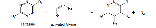 Tetrazine activated Alkene